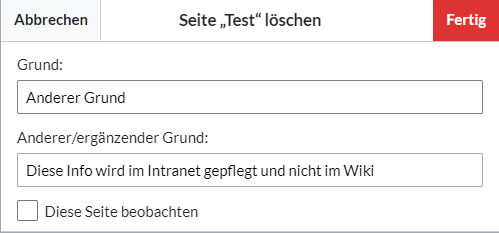 Seite löschen