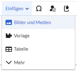 Menüpunkt "Bilder und Medien"