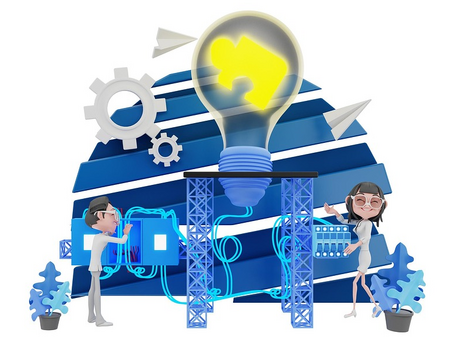 Illustration zum Thema Team-Arbeit
