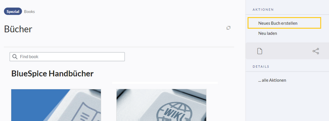 Page Special:Books with actions menu