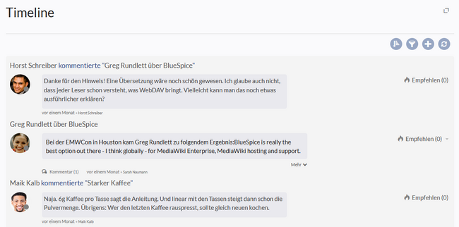Letzte Aktivitäten im Chat mit anderen Wiki Nutzern