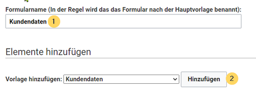 Formular erstellen