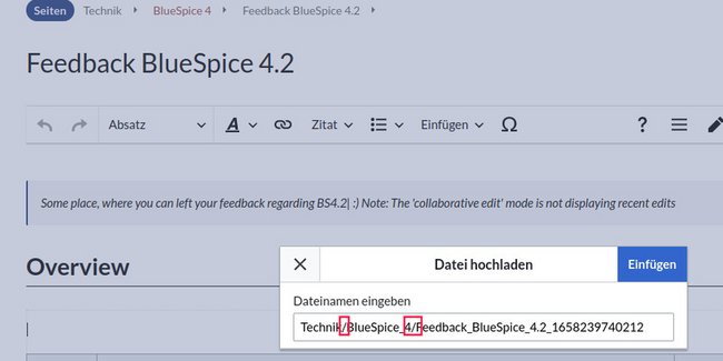 Screenshot Schrägstriche