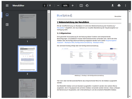 Screenshot eines eingebetteten PDFs