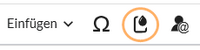 partial visual editor with marked droplet icon