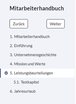 Standard-Buchnavigation