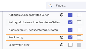 Checkboxen für die Wiki und Email Benachrichtigungspräferenzen