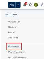 Übersetzung Schaltfläche