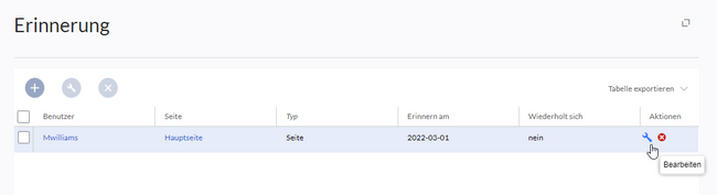 Screenshot von Erinnerungen mit Erklärung wie Erinnerungen bearbeitet werden können