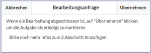 Bearbeitungsanfrage