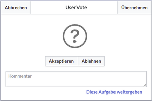 UserVote Dialogfenster