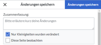 kleine Änderung