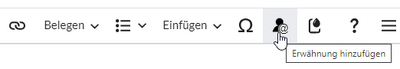 Hervorgehobener Menüpunkt