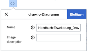 drawio Einfügen-Dialog