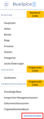 Einstiegslinks und benutzerdefinierte Links