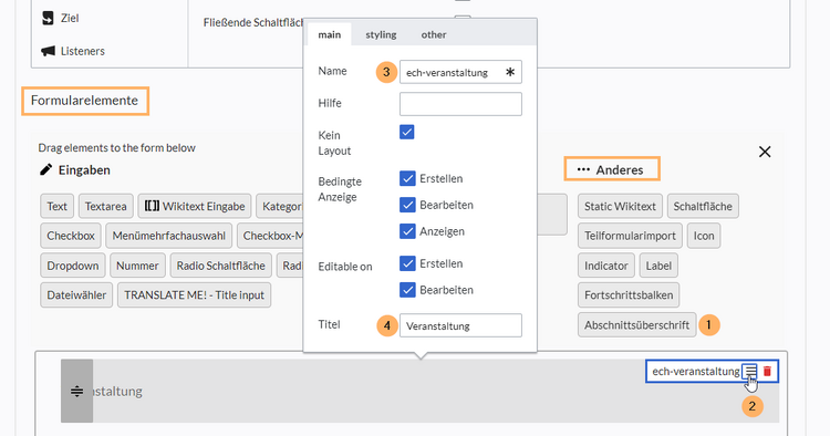 Abschnittsüberschrift erstellen