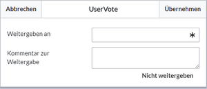 UserVote Aufgabe delegieren