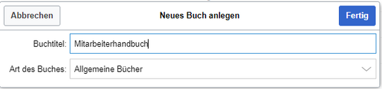 Neues Buch hinzufügen mit Beschreibung des Buches