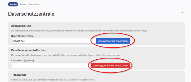 Datenschutzzentralle als Screenshot