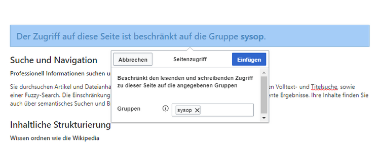 Lesezugriff auf Gruppen beschränken