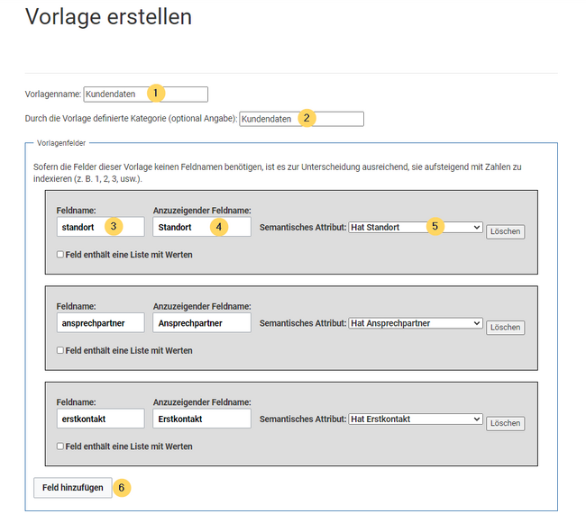 Vorlage erstellen