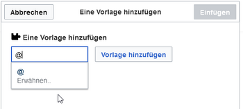 Vorlage auswählen