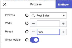 selected process "Post-sales" in the inspector dialog