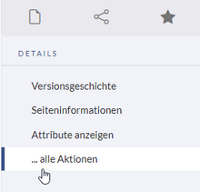 hervorgehobener Link zum Menü "alle Aktionen"