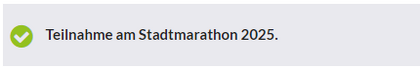 Entscheidungsbanner "Teilnahme am Stadtmarathon 2025"
