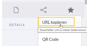 Das geöffnete "Teilen"-Menü