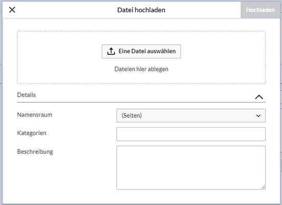 Hochlade-Dialog