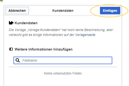 Vorlage einbinden (2)