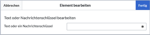 Text für Menü-Überschrift