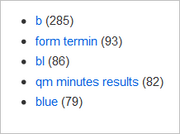 Tag Cloud Typ Liste