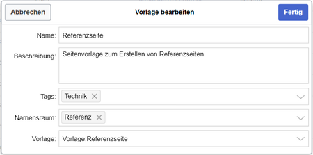 Erstellen einer Seitenvorlage